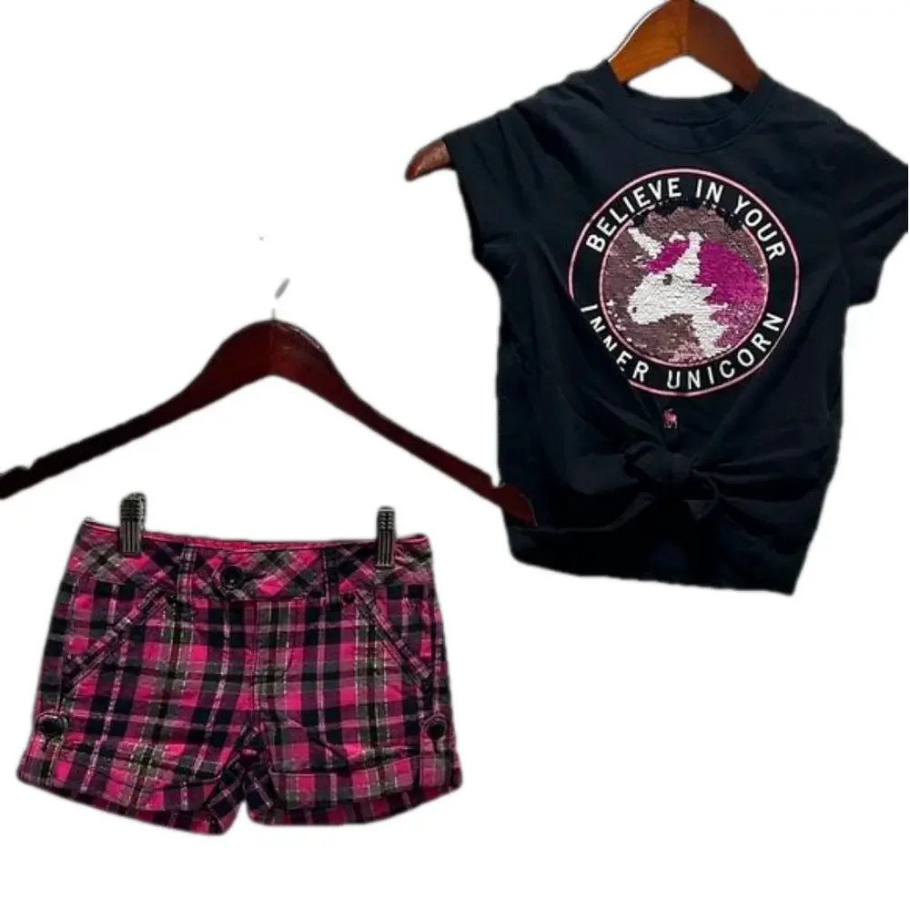 🌸Abercrombie kids & Justice beautiful unicorn 🦄 SET size 6 GUC